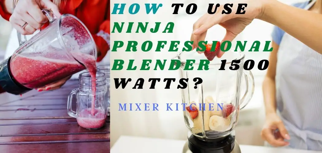 How to Use Ninja Professional Blender 1500 Watts